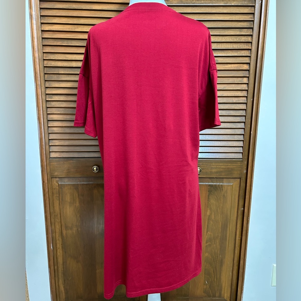 May Contain Alcohol Shein Curve T-Shirt Dress, Statement Slogan Tee Size L - Picture 3 of 6